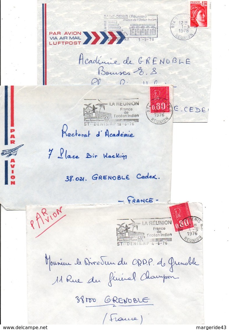 REUNION LOT DE LETTRES DIVERSES POIDS 140 GRAMMES - Lots & Kiloware (mixtures) - Max. 999 Stamps