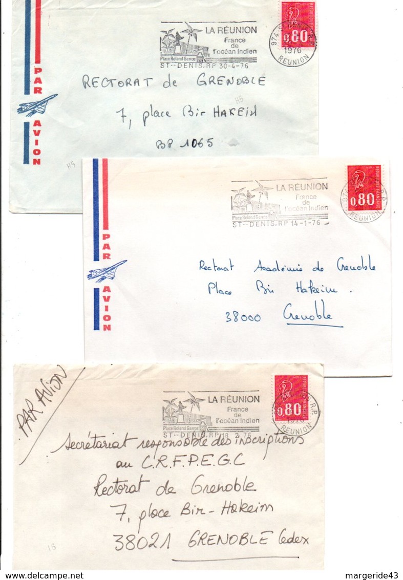 REUNION LOT DE LETTRES DIVERSES POIDS 140 GRAMMES - Lots & Kiloware (mixtures) - Max. 999 Stamps