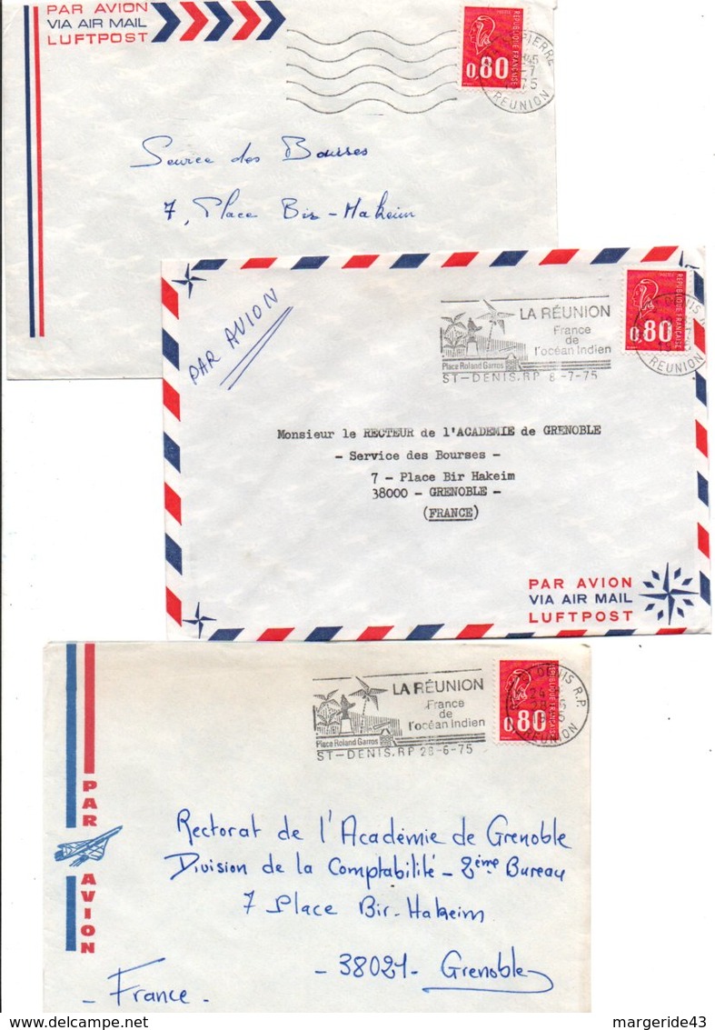 REUNION LOT DE LETTRES DIVERSES POIDS 140 GRAMMES