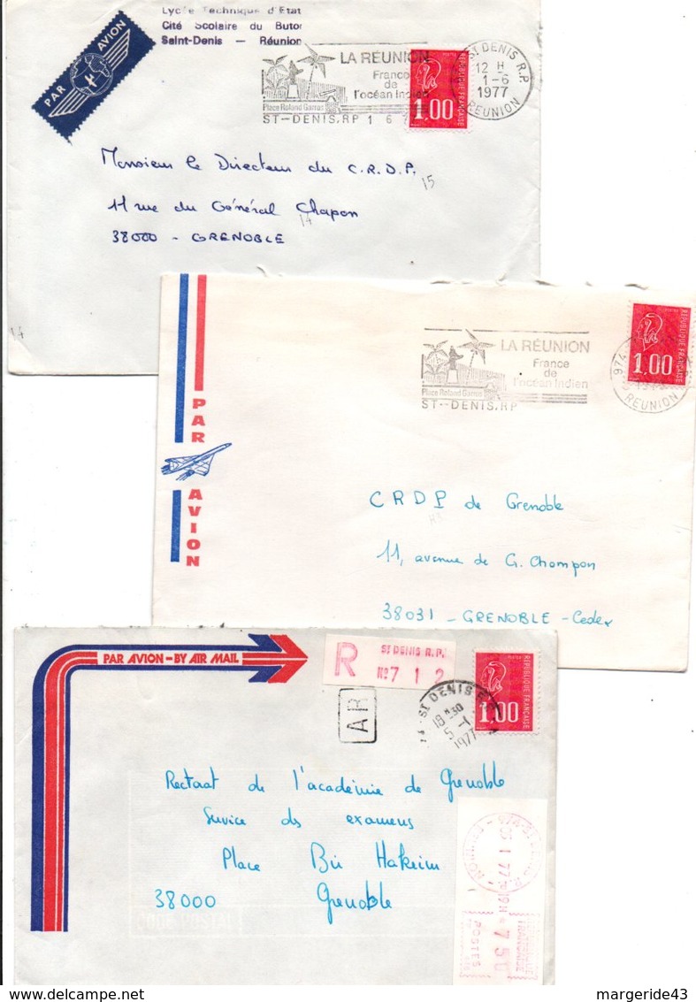 REUNION LOT DE LETTRES DIVERSES POIDS 140 GRAMMES