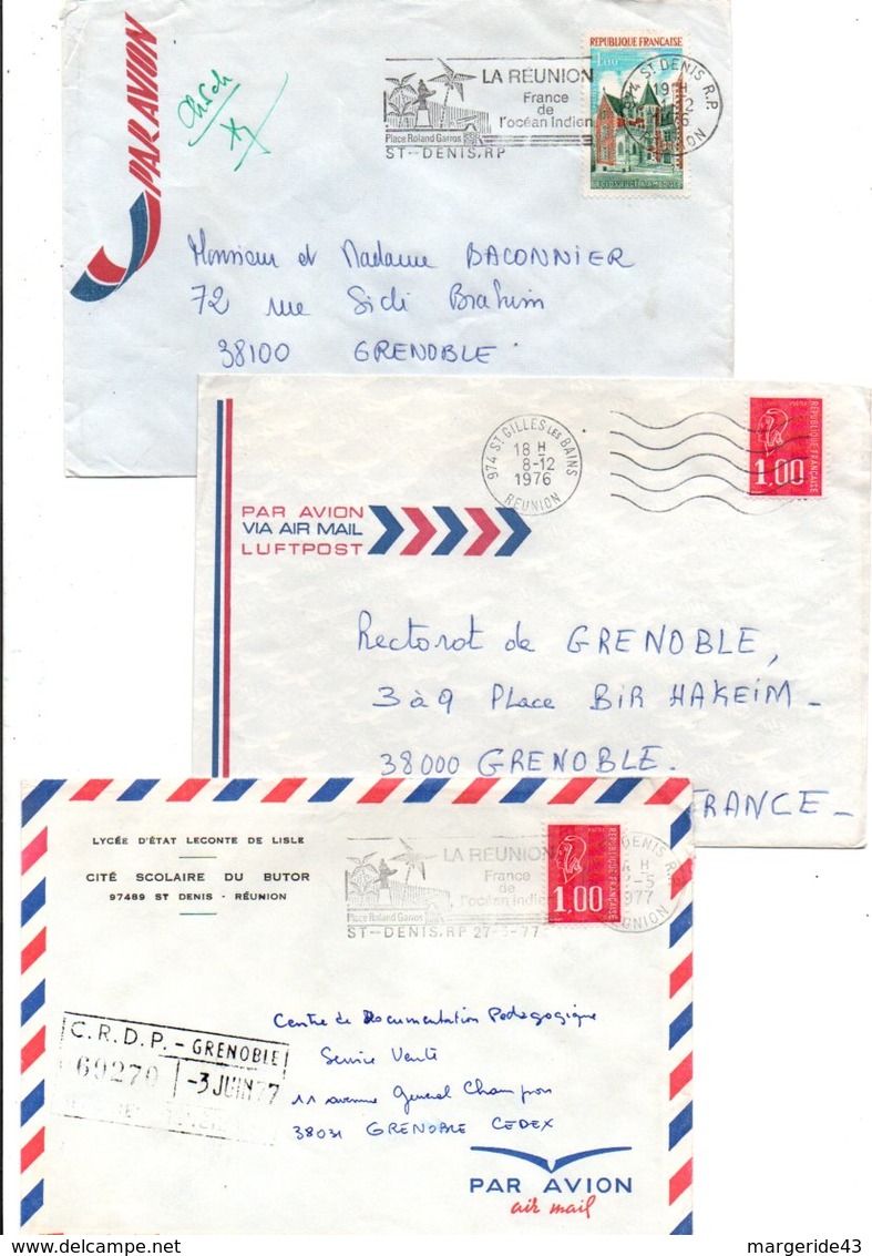 REUNION LOT DE LETTRES DIVERSES POIDS 140 GRAMMES