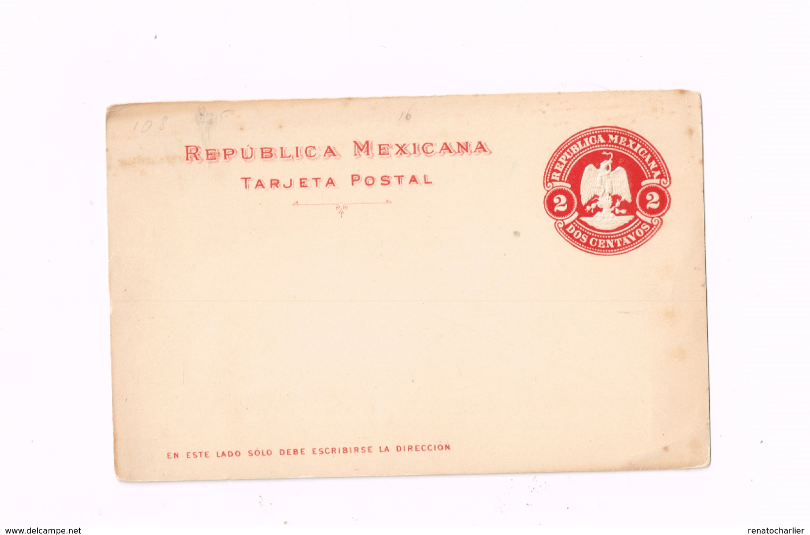 Entier Postal à 2 Centavos. - Mexique