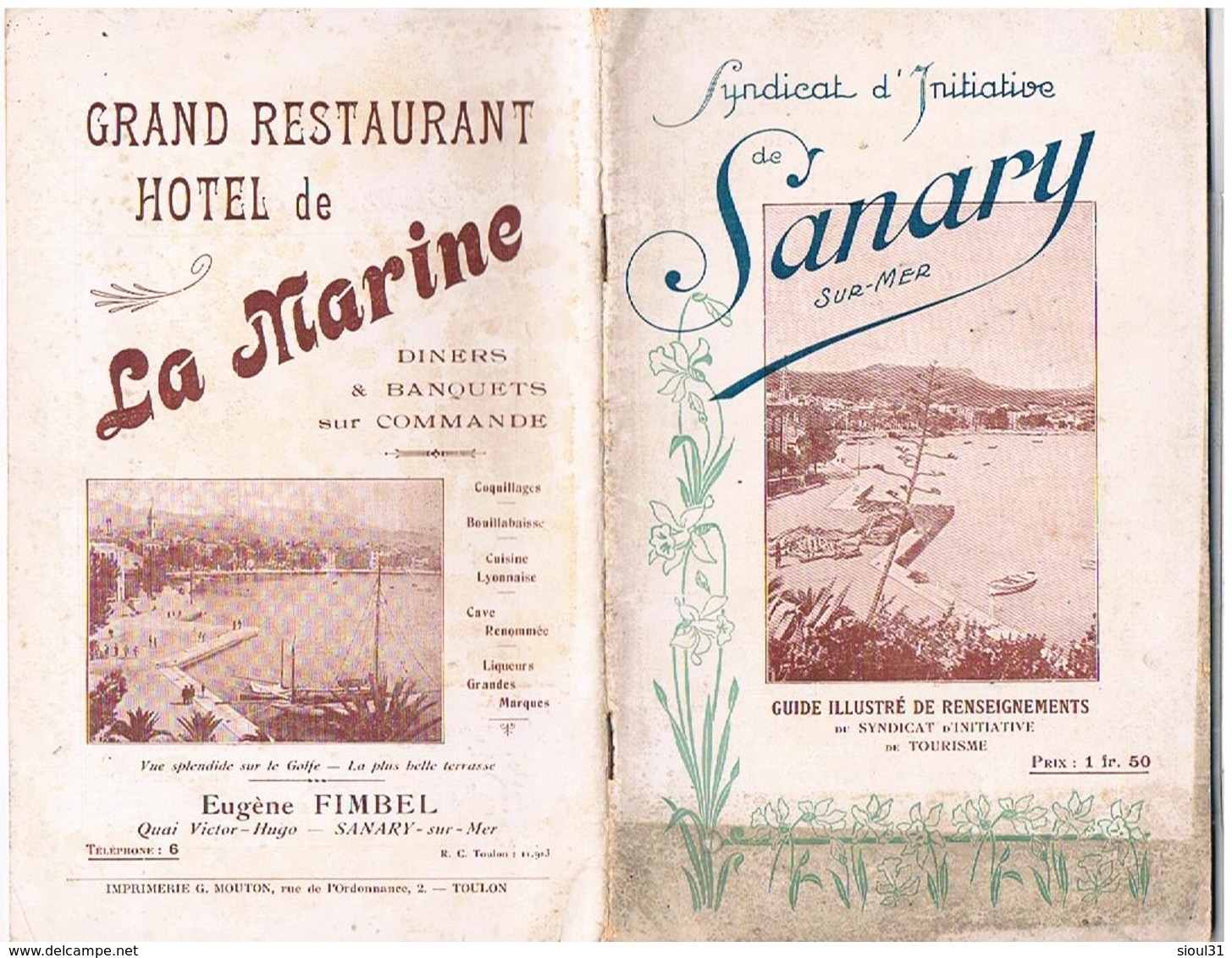 83 Sanary Photos Guide Du Syndicat D Initiative 64 Pages Plan Adresses  Pub Par34 - Sanary-sur-Mer