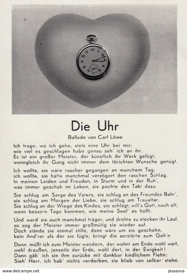 AK- Die UHR -  Ballade Von Carl Löwe - Philosophie