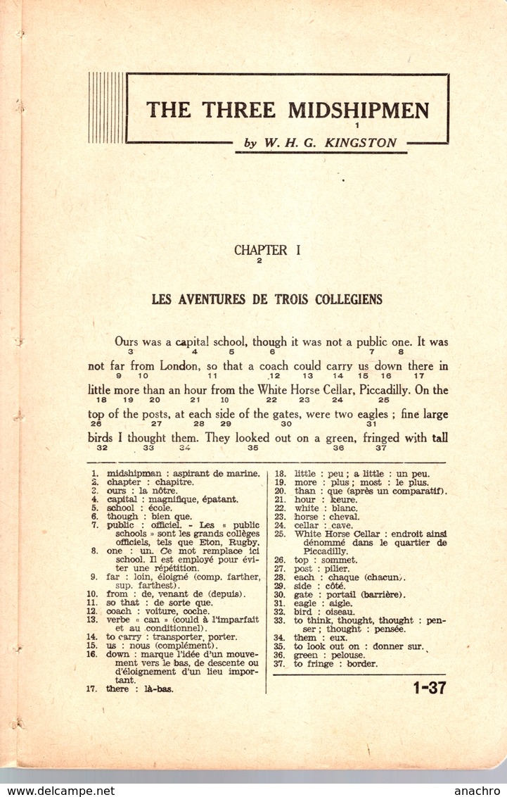 MENTOR D'Anglais Les Aventures Passionnantes De Trois Jeunes Anglais 1950 Illustré - English Language/ Grammar