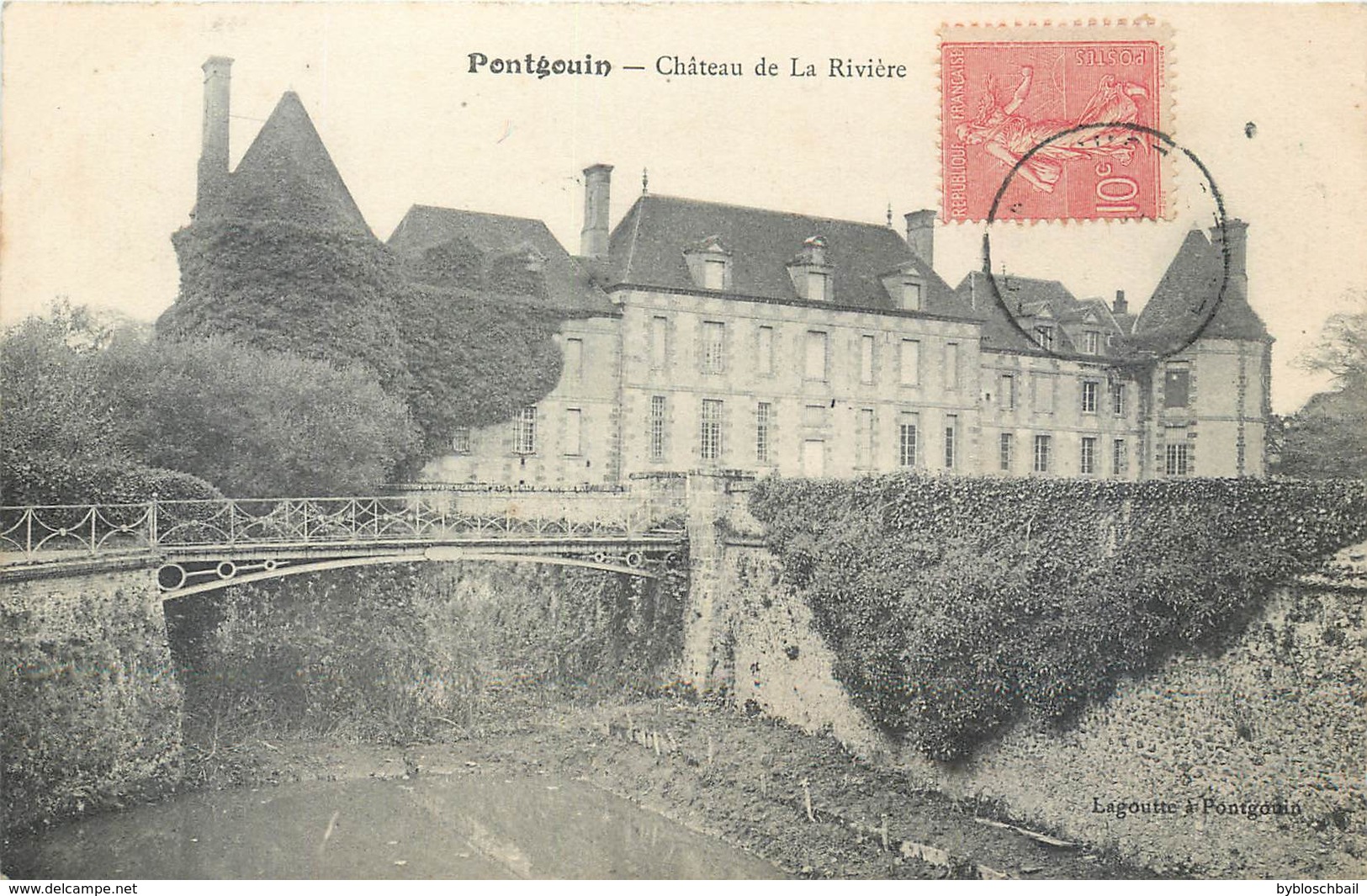CPA 28 Eure Et Loir Pontgouin Chateau De La Rivière - Other & Unclassified