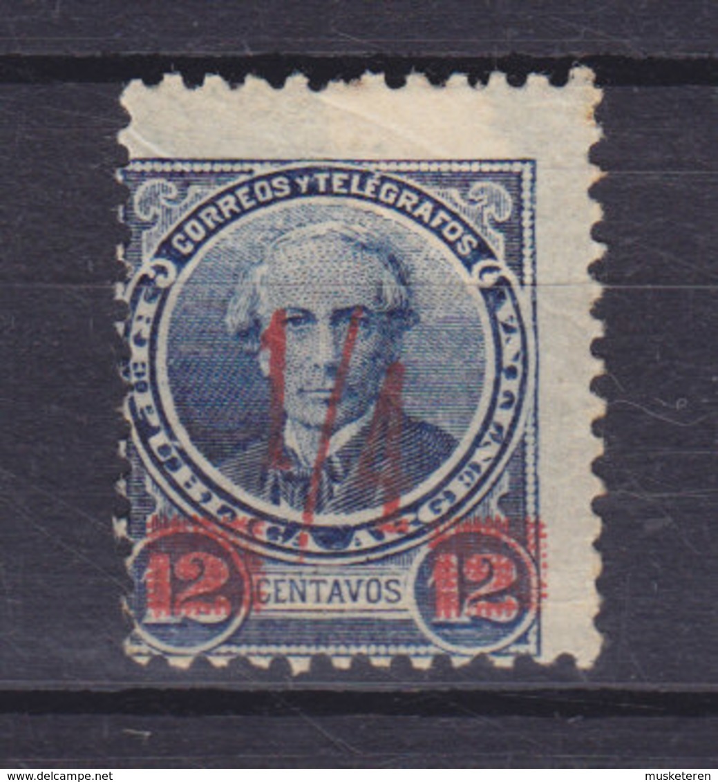 Argentina 1890 Mi. 75b      1/4c. Auf 12c. Aufdruck Rot Juan Bautista Alberdi , Politiker Schrifftsteller MNG - Unused Stamps