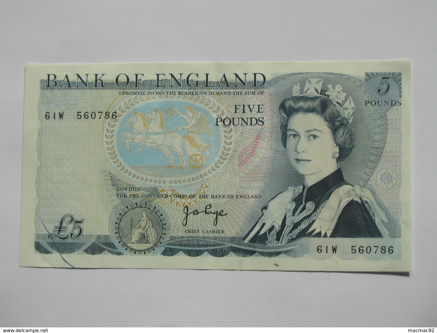 5 Five  Pounds 1971-1991 - Bank Of England   **** EN  ACHAT IMMEDIAT  **** - 5 Pounds