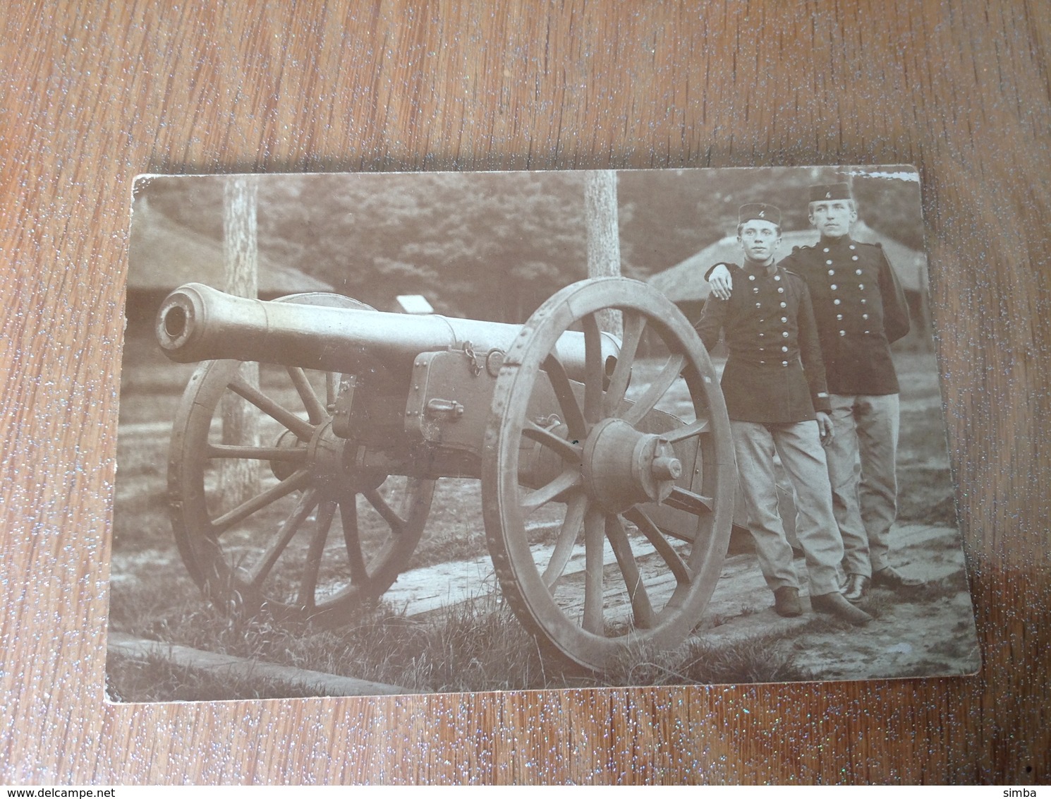 Camp De Beverloo Canon Militaires Photo Carte Originale 1909 - War 1914-18