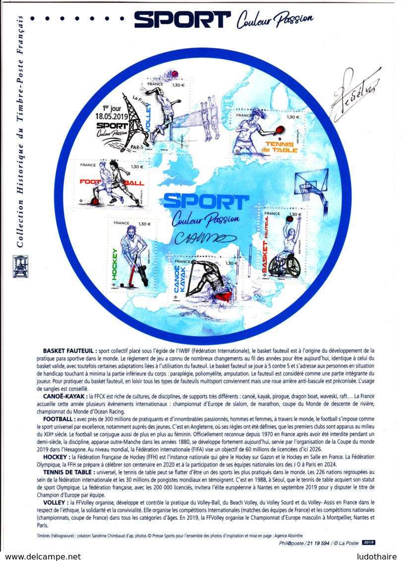 F 2019 / Document Philatélique, Obl 1er Jour 18.05.2019, Signé S. Chimbaud Et Jacques Secrétin - Neufs