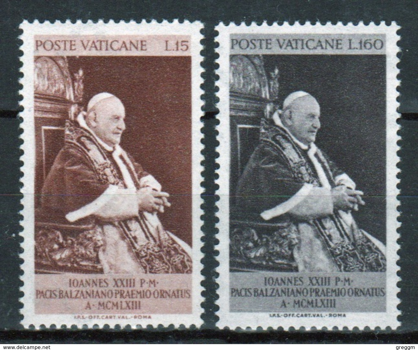 Vatican 1968 Complete Set Of Stamps Celebrating The Award Of Balzan Peace Prize. - Unused Stamps