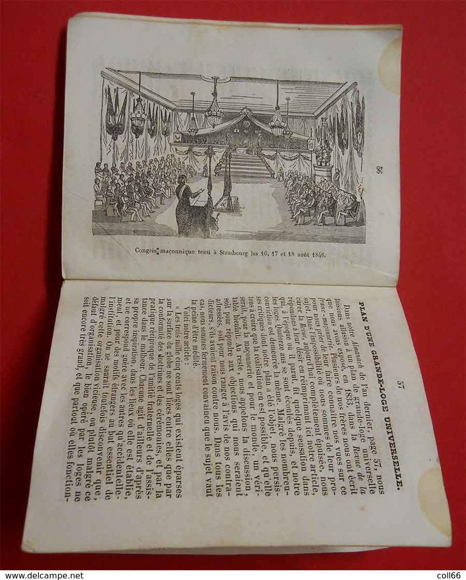 1848-5848 Almanach De La Franc-Maçonnerie Par Clavel Nombreuses Illustrations éditeur Fagneres Freemason - Documents Historiques