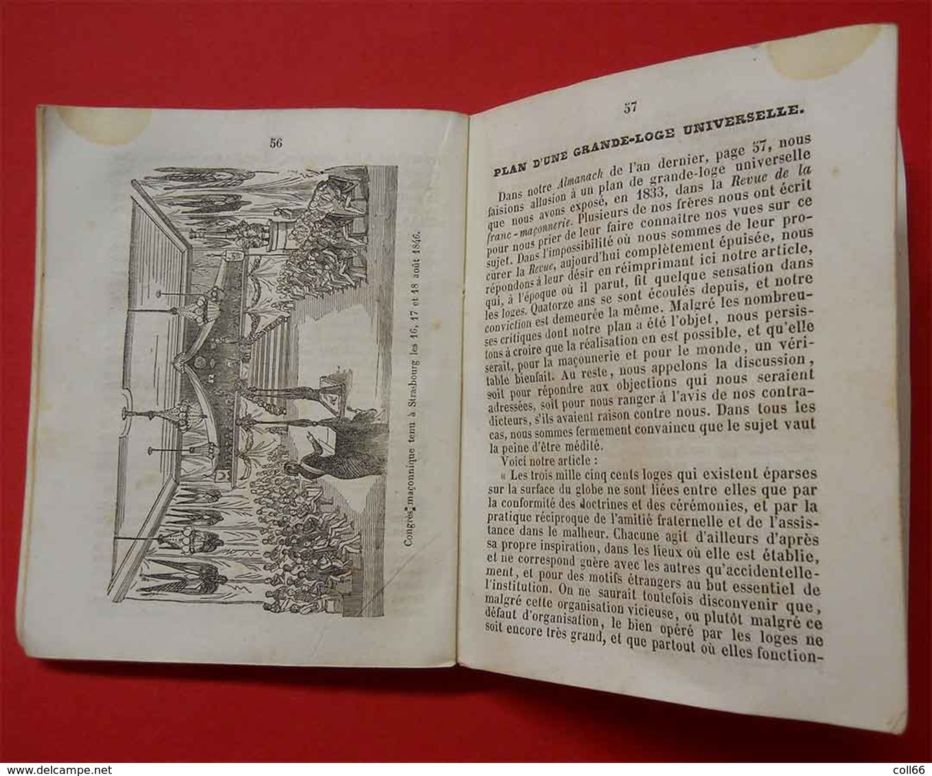 1848-5848 Almanach De La Franc-Maçonnerie Par Clavel Nombreuses Illustrations éditeur Fagneres Freemason - Documenti Storici