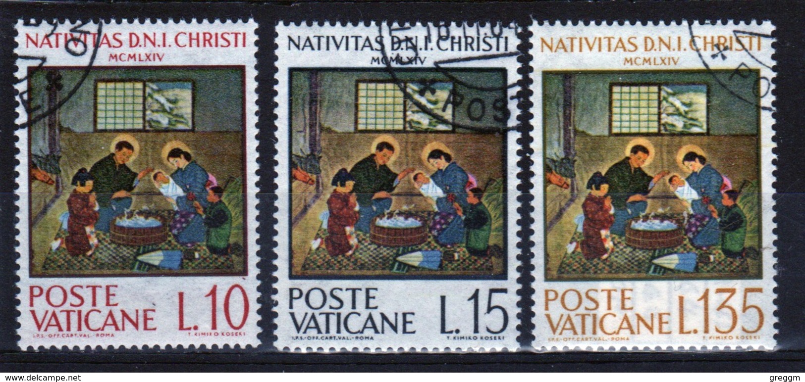 Vatican 1964 Complete Set Of Stamps Celebrating Christmas. - Usati