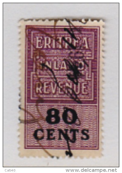 MARCA DA BOLLO/REVENUE- COLONIE   ERITREA INLAND REVENUE : 80 Cent - General Issues