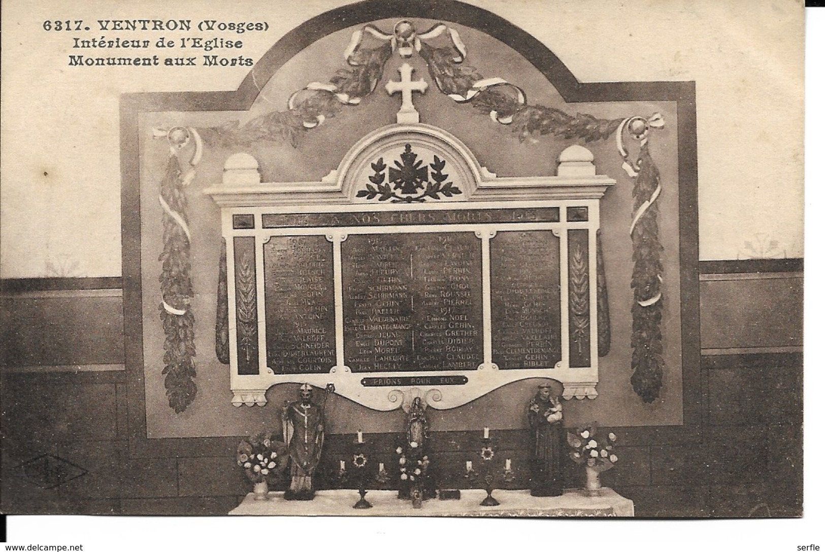 88 - Ventron - Intérieur De L'Eglise - Monument Aux Morts - Autres & Non Classés