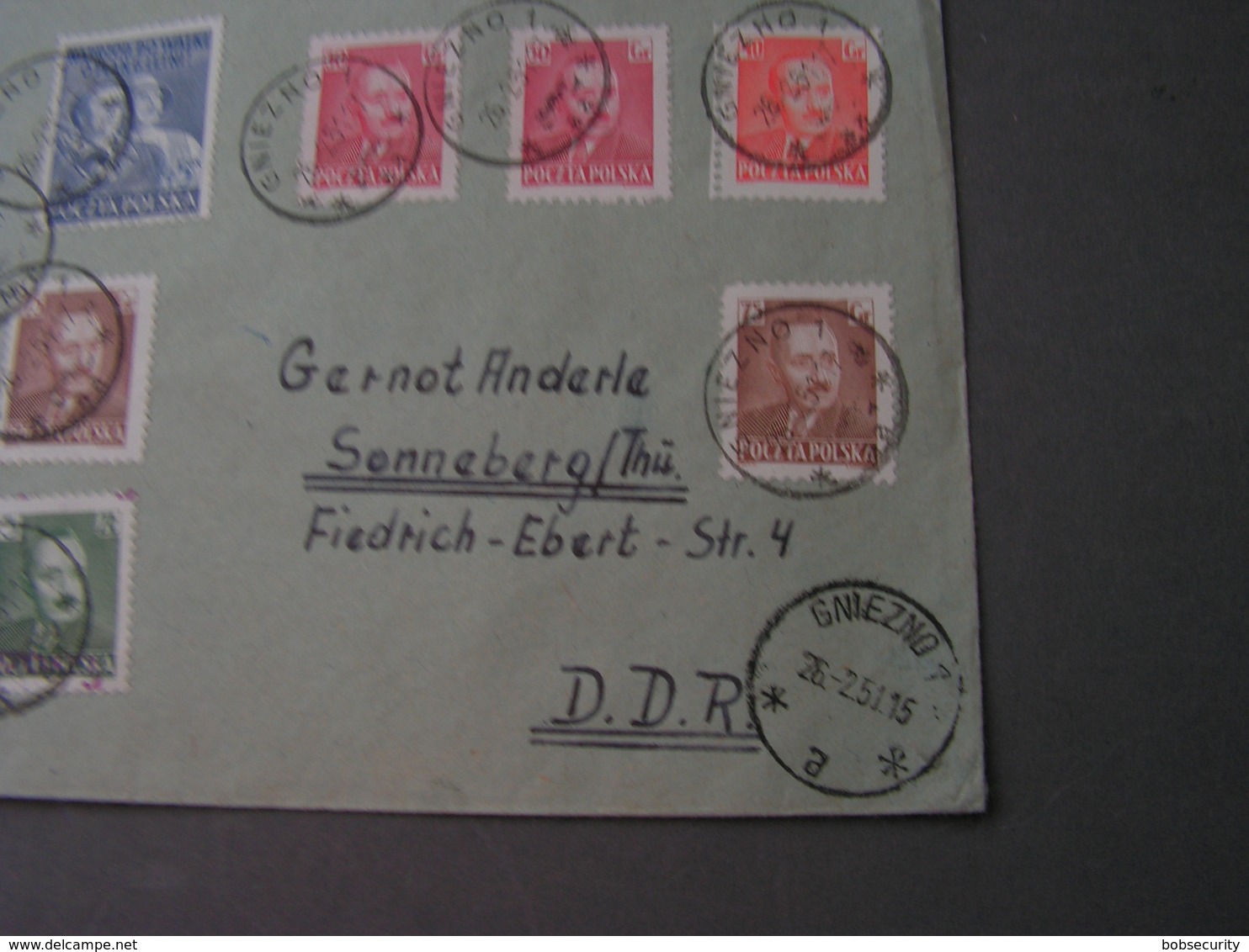 Polen Cv. 1951 Brezno And Two Stamps Still Groszy Overprint - Briefe U. Dokumente