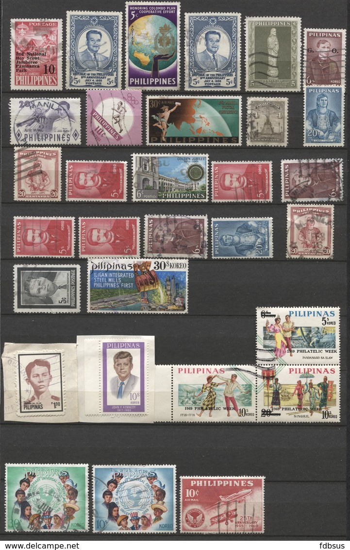 29  Stamps + Stamps On Fragment + Stamps On Envelope ( Catholic Mission Bambang ) - See Scans - Philippines