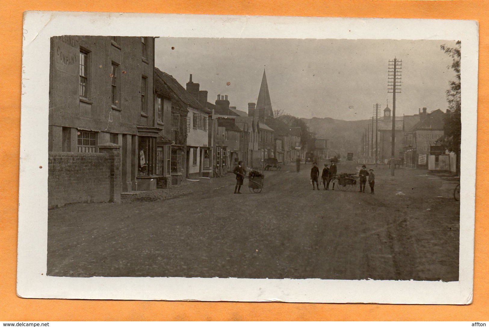 Stockbridge UK 1908 Real Photo Postcard - Sonstige & Ohne Zuordnung