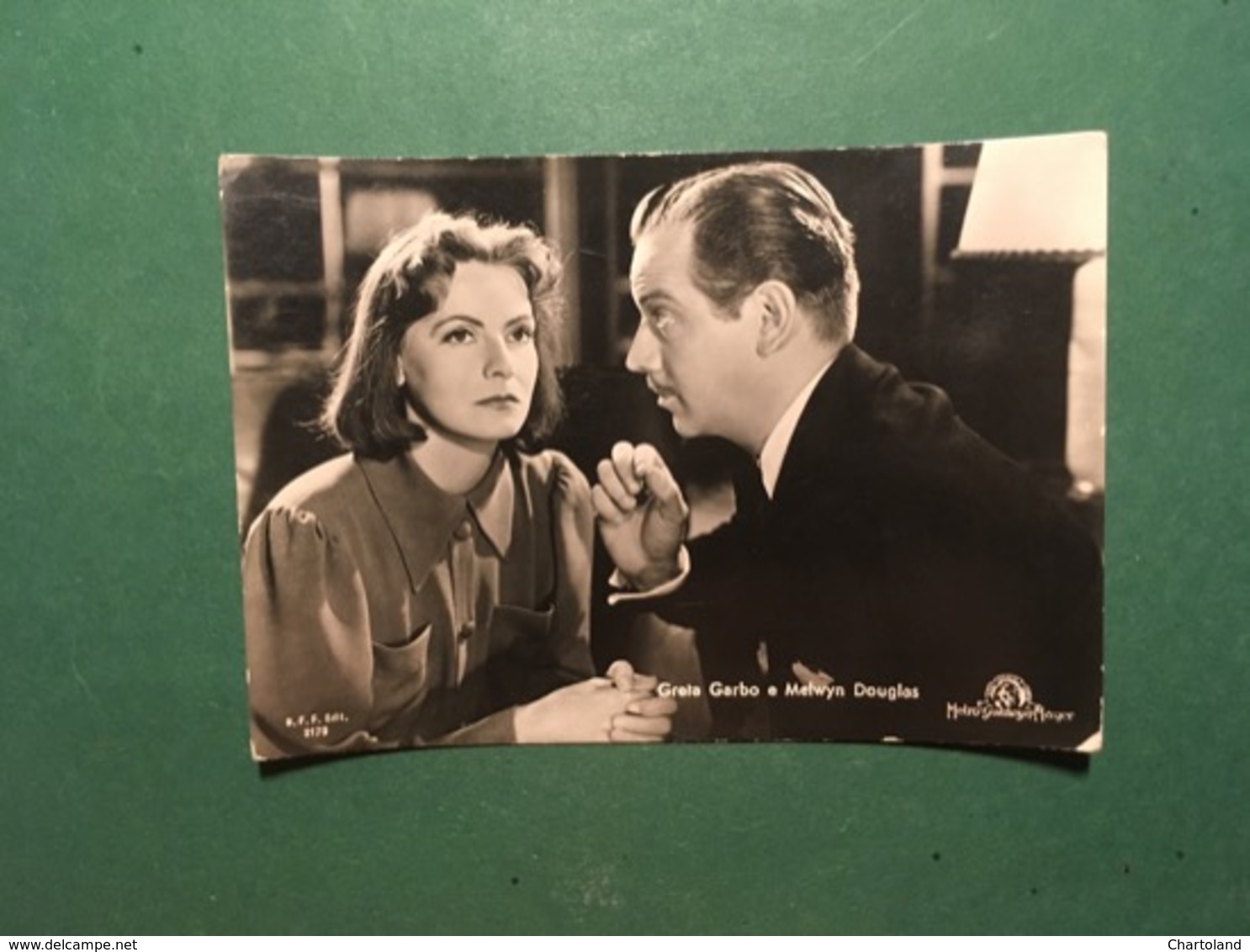 Cartolina Greta Garbo E Melwyn Douglas - 1960 Ca. - Altri & Non Classificati