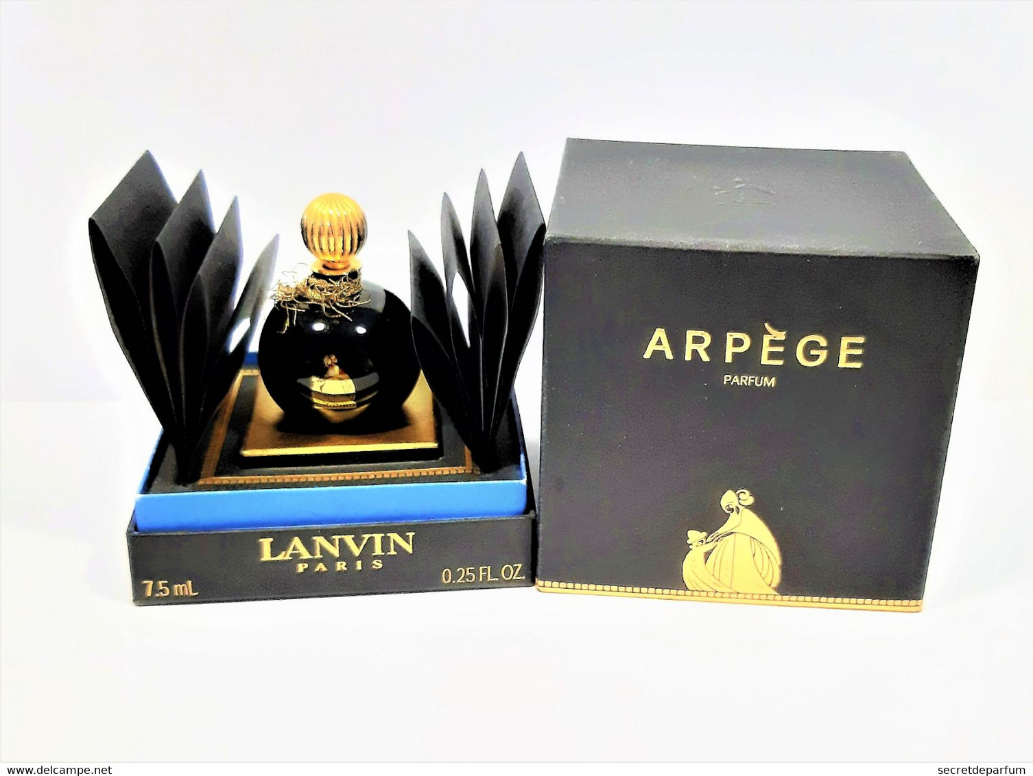 Miniatures De Parfum  Flacon BOULE  ARPÈGE  De LANVIN  Parfum  7.5 Ml  Fond Flacon Aimanté Sur Boite   +  Boite - Miniatures Womens' Fragrances (in Box)