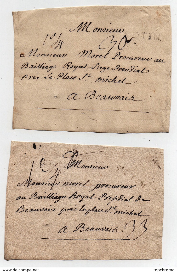 Correspondance Lettre Acte Beauvais Morel Procureur Baillage Paroisse Curé Le Blanc Lecat (1766) Une Vingtaine De Docume - Manoscritti