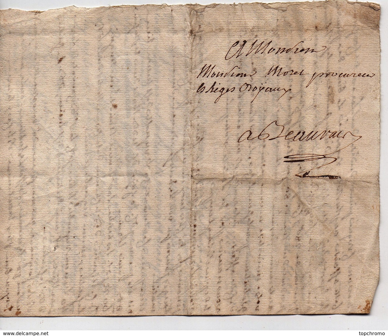 Correspondance Lettre Acte Beauvais Morel Procureur Baillage Paroisse Curé Le Blanc Lecat (1766) Une Vingtaine De Docume - Manoscritti