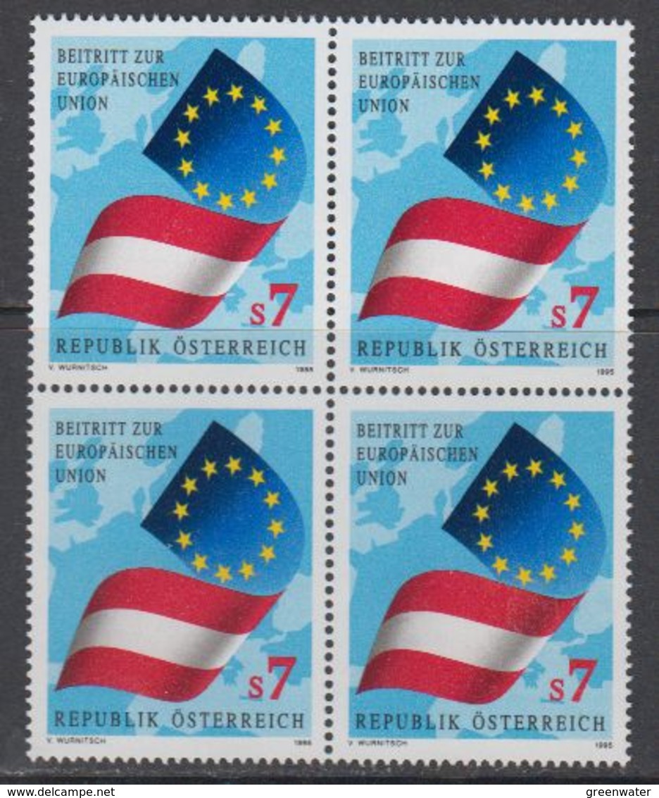 Austria 1995 Admission EU 1v Bl Of 4 ** Mnh (43633G) - Europese Gedachte