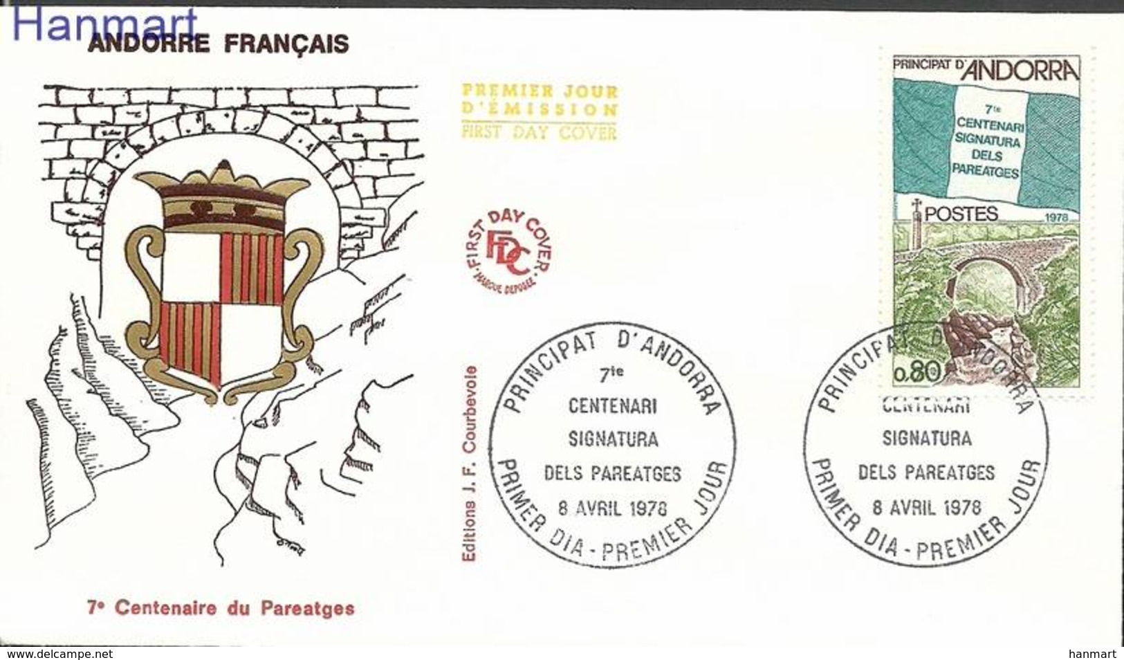 French Andorra 1978 Mi 289 FDC ( FDC ZE1 ANF289 ) - Timbres