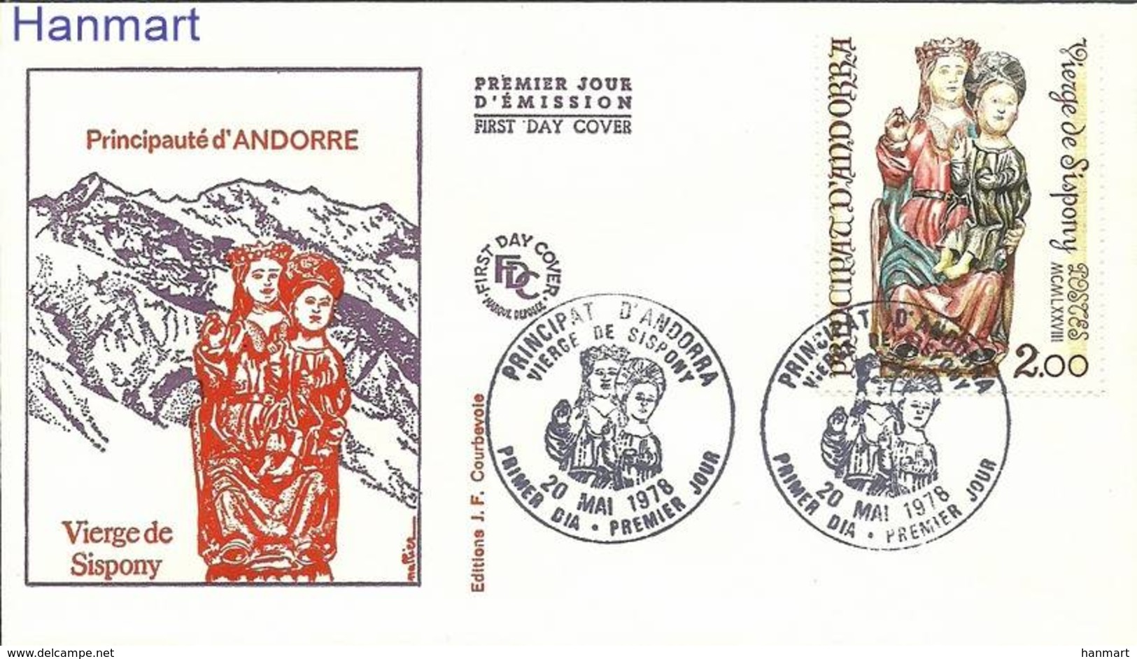 French Andorra 1978 Mi 292 FDC ( FDC ZE1 ANF292 ) - Autres & Non Classés