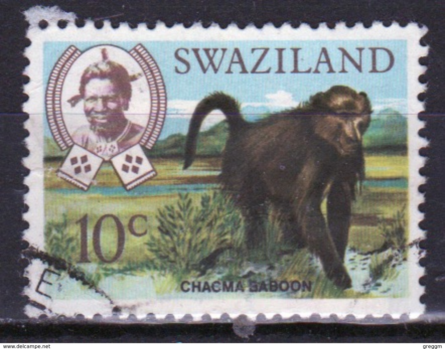 Swaziland Queen Elizabeth 1969 Single 10c Definitive Animals Stamp. - Swaziland (1968-...)
