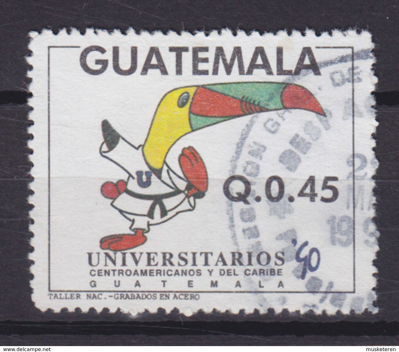 Guatemala 1990 Mi. 1313     0.45 Q Zentralamerikanische Und Karibische Universitätssportspiele Karate Bird Vogel Oiseau - Guatemala