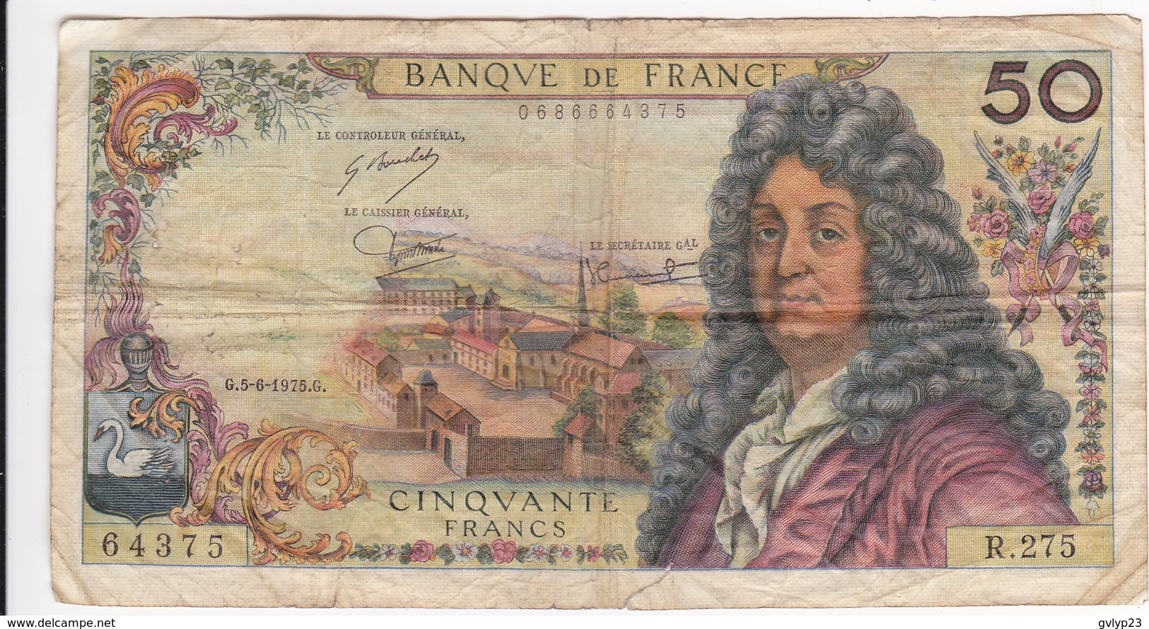 BILLET DE 50 FRANCS/ RACINE/ 1975 / ALPHABET / R.275 - 50 F 1962-1976 ''Racine''