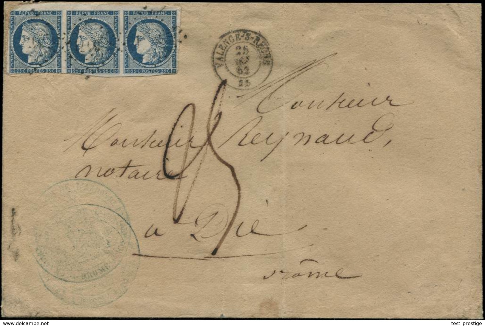 "PIQUAGE De SOISSONS" : 1868 15c TAXE Avec PIQUAGE Obl. T.15 SOISSONS Sur Lettre. RARE. Signé SCHELLER. Superbe. - Andere & Zonder Classificatie