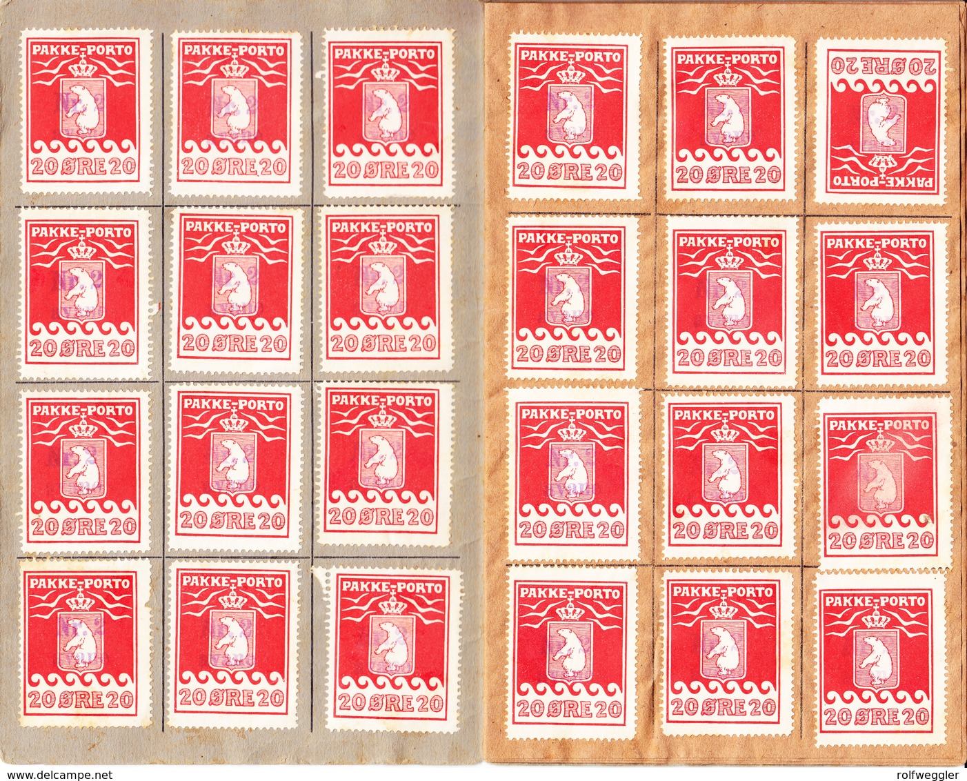 1927 Saving Booklet Typ 1 Grey; 46x20 Öre Stamps, Cancelled With Avane Nr. 2, ( Igniarfik In The Egedesminde District) - Paquetes Postales