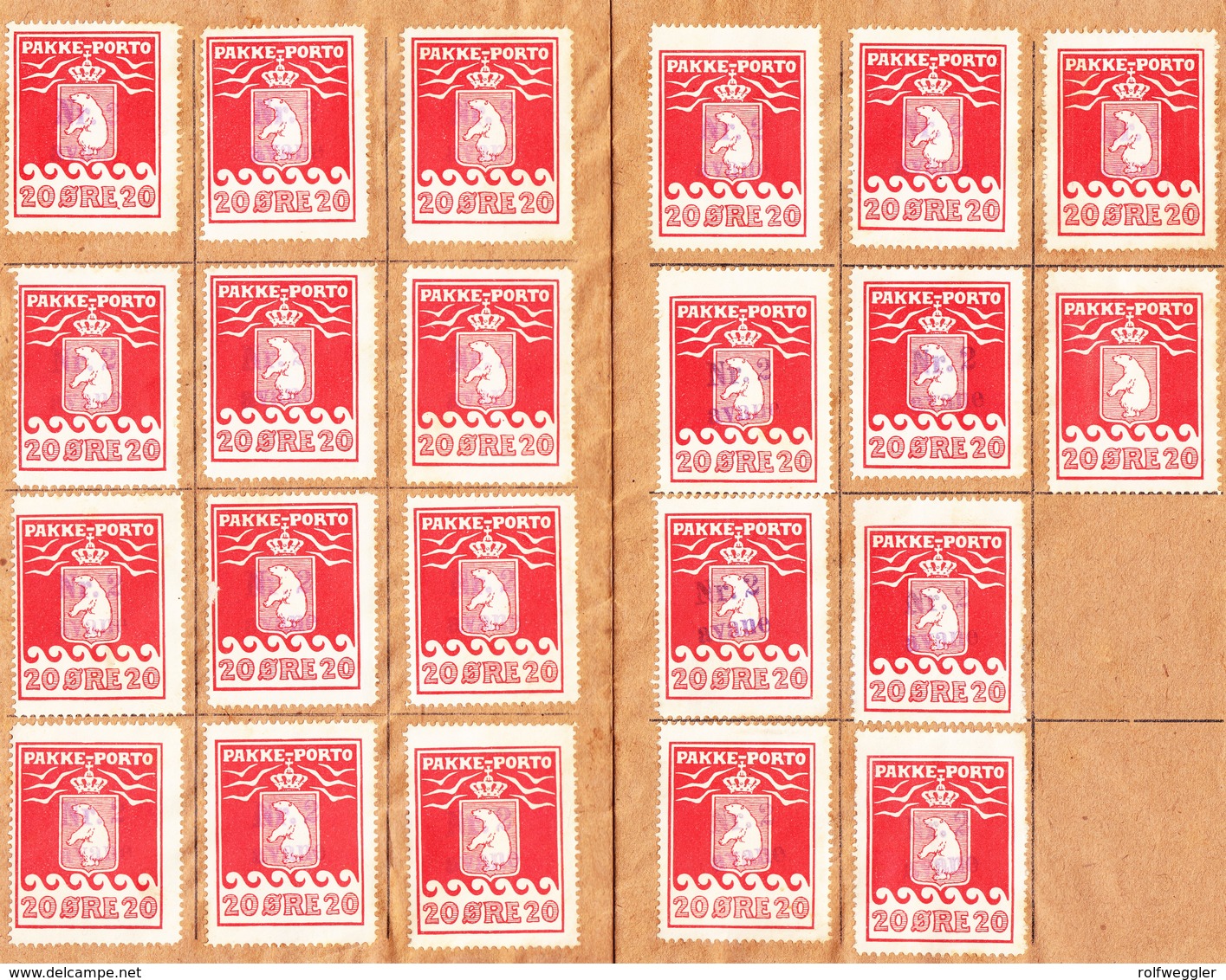1927 Saving Booklet Typ 1 Grey; 46x20 Öre Stamps, Cancelled With Avane Nr. 2, ( Igniarfik In The Egedesminde District) - Paketmarken