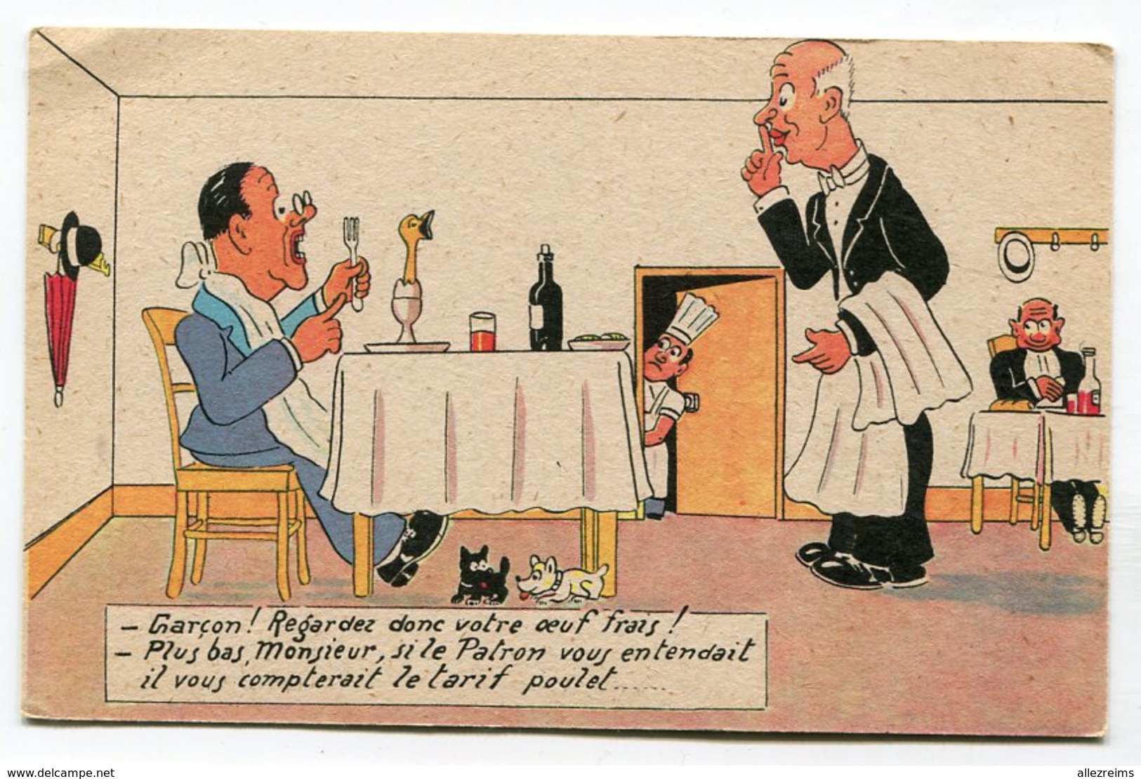 CPA  Illustrateur : Humour  Tarif Poulet  A  VOIR  !!!!!! - 1900-1949