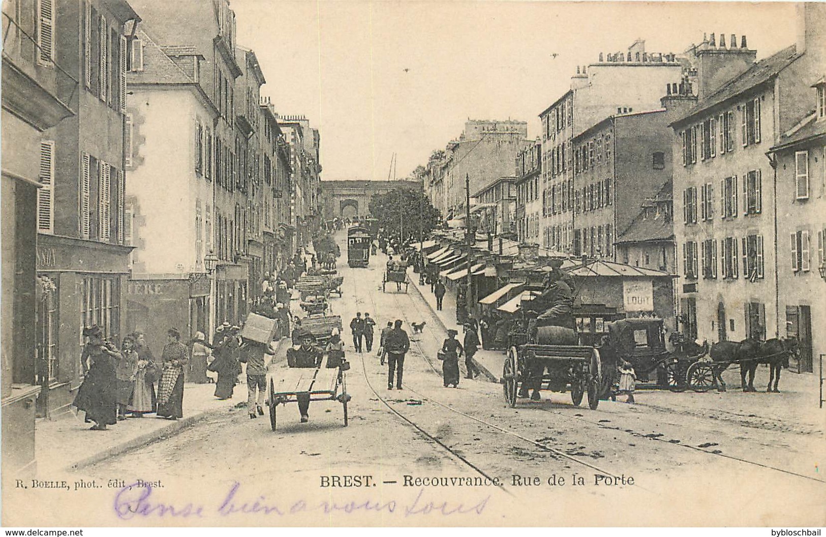 CPA 29 Finistère Brest Recouvrance Rue De La Porte - Brest