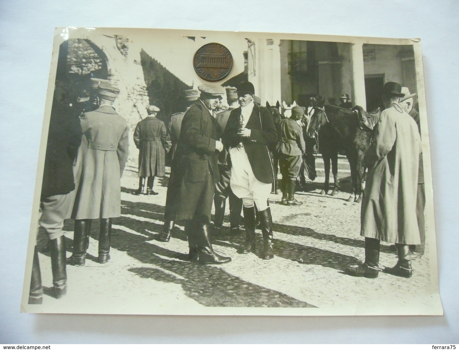 WW1 WW2 FOTO UFFICIALE CAVALLERIA GARA IPPICA FANTINO PERSONALITà 18X13. - Guerra, Militari