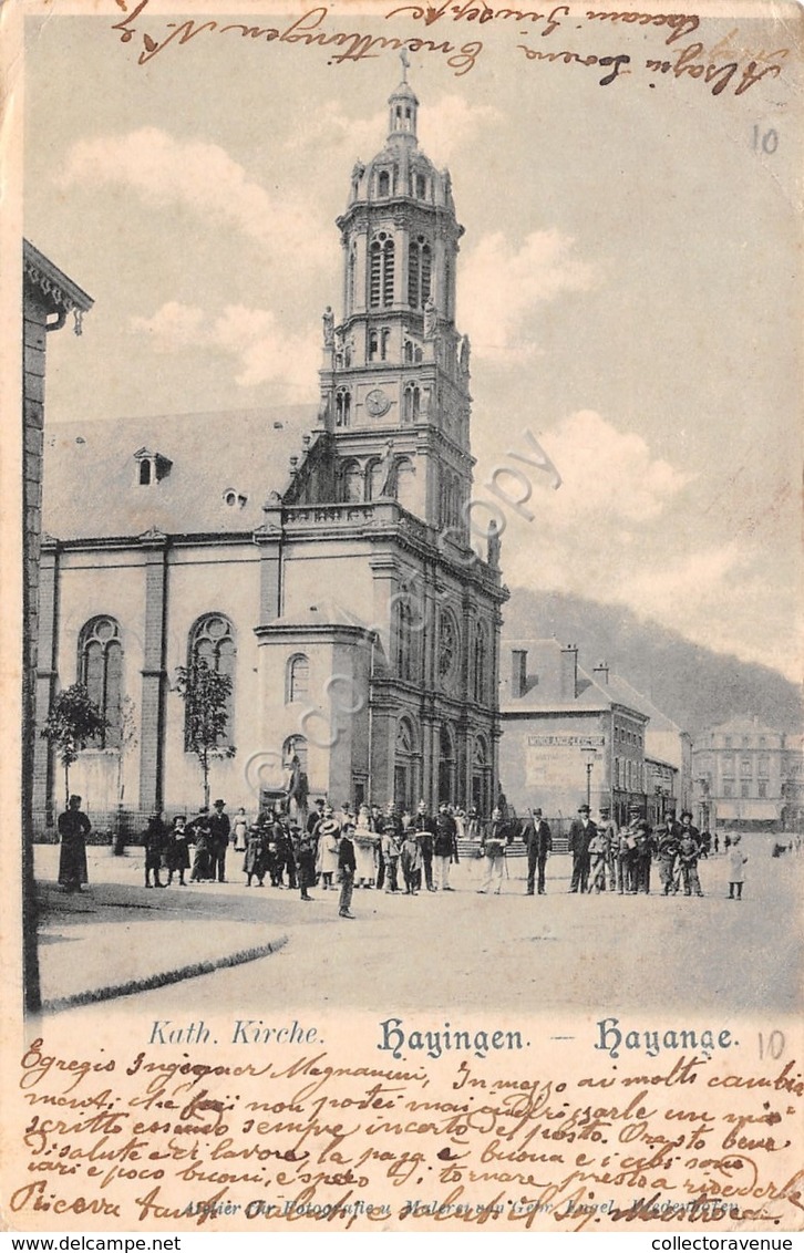 Cartolina Hayingen Hayange Kath Kirche 1900 - Non Classificati