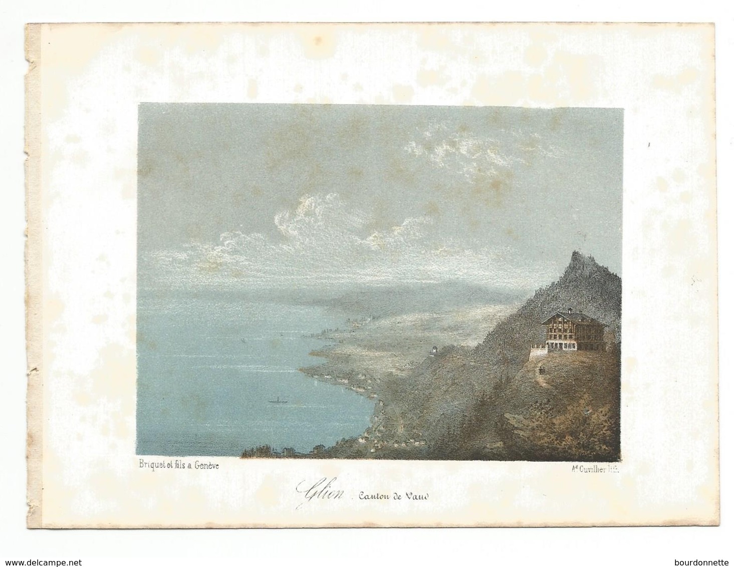 GLION Canton De VAUD - Gouache Et Lithographies Gouachées Dessiné D'aprés Nature BRIQUET Et FILS A GENEVE - Non Classés