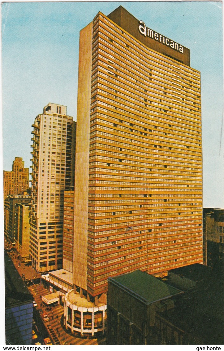 1587 NEW YORK - HÔTEL AMERICANA DANS LES ANNÉES 1960 (CIRCULÉ EN 1970) - Time Square