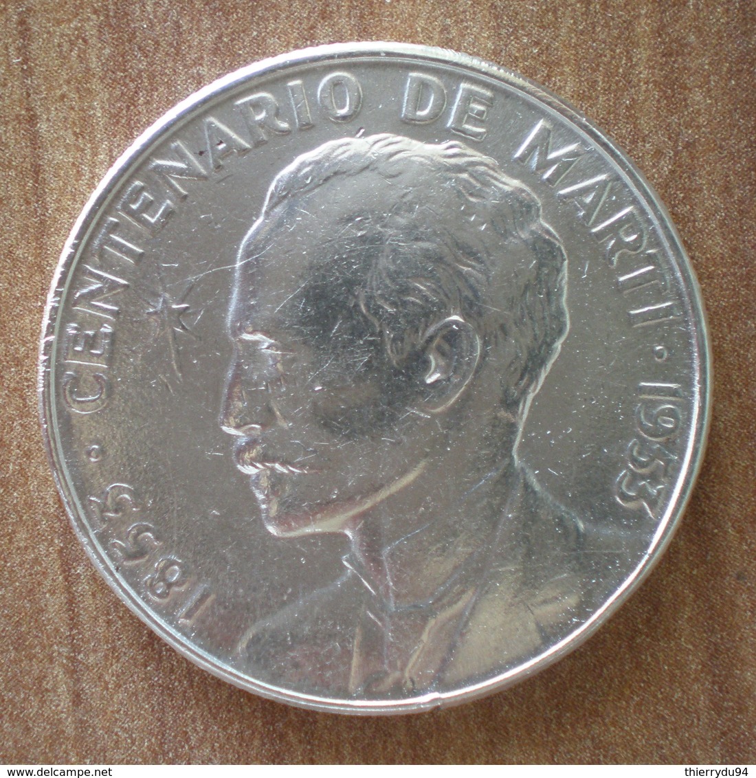 Cuba 50 Centavos 1853 1953 Commemo 100 Ans Marti Silver Argent Centavo Que Prix + Port Pesos Paypal Bitcoin - Cuba