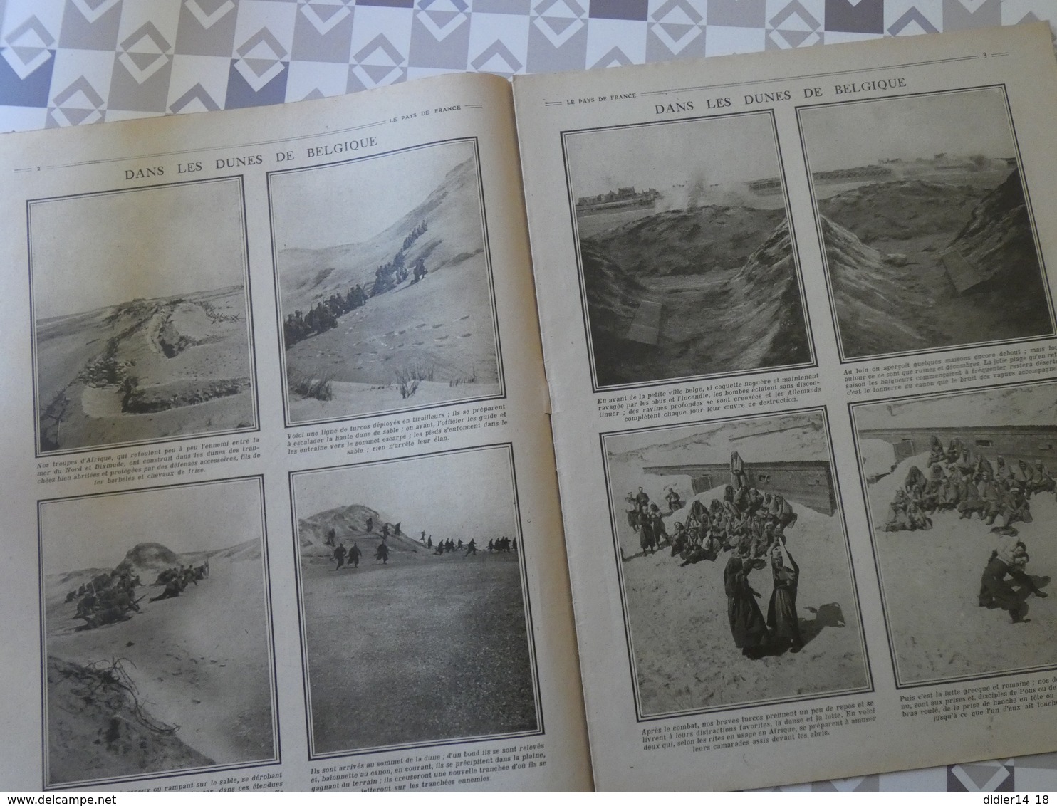 PAYS DE FRANCE N°33. 3/6/15. FUSILIERS MARINS. BELGIQUE. DIXMUDE. ARTOIS. GOUMIERS. ALBERT. DIABLES BLEUS. DARDANELLES. - Français