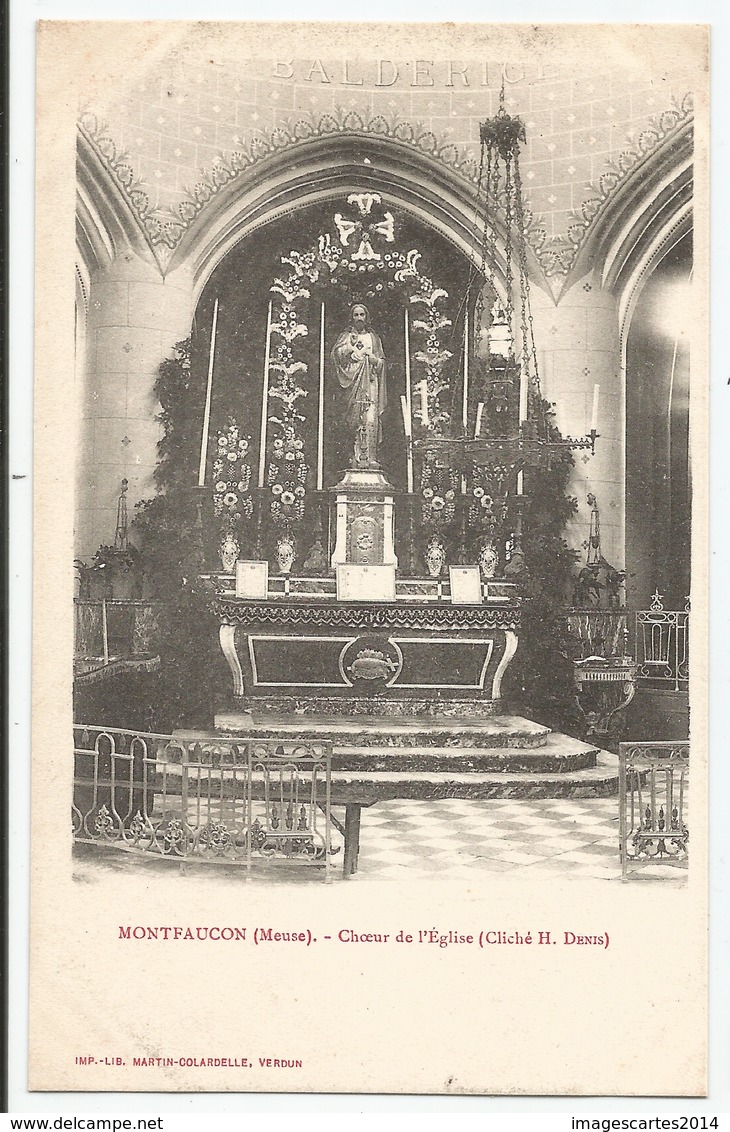 CPA [55] Meuse > Montfaucon - Choeur De L'Église (dos Non Divisé) - Autres & Non Classés