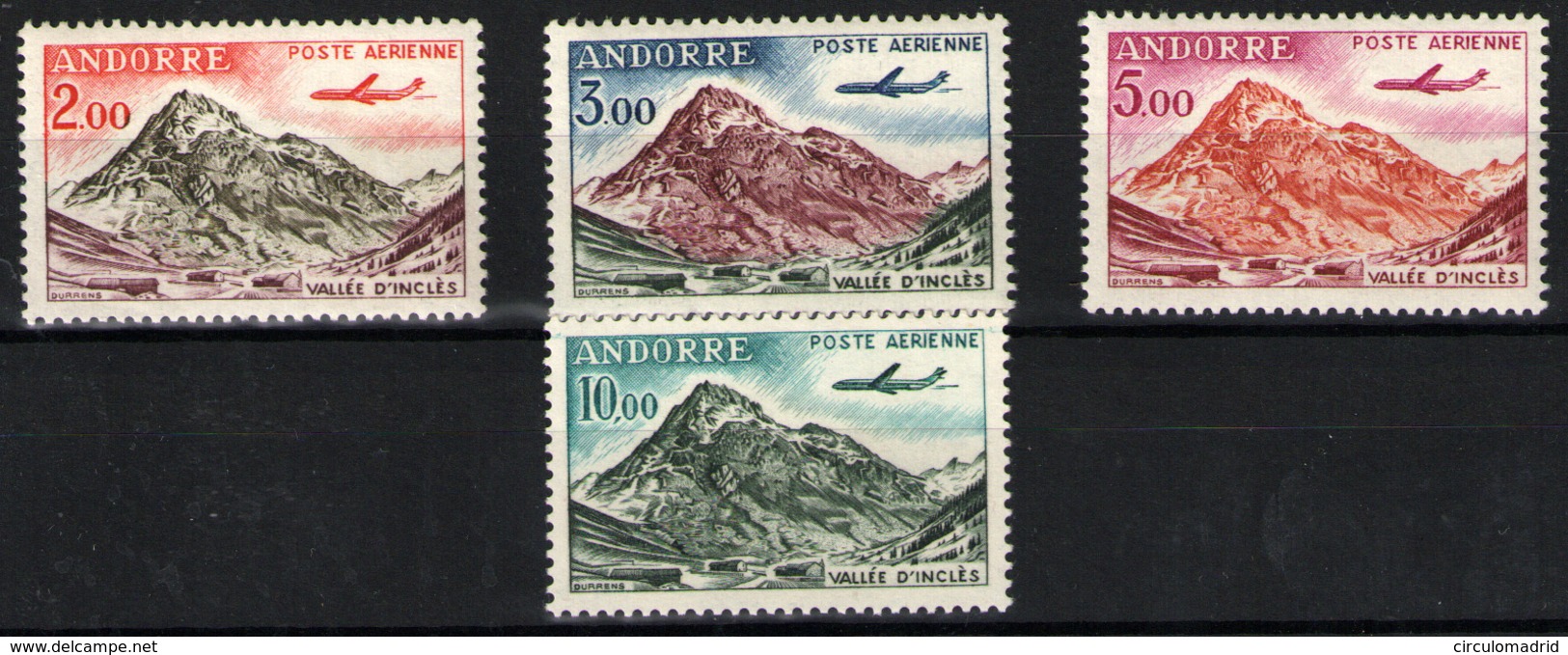 Andorra Francesa Nº 5/8 - Airmail