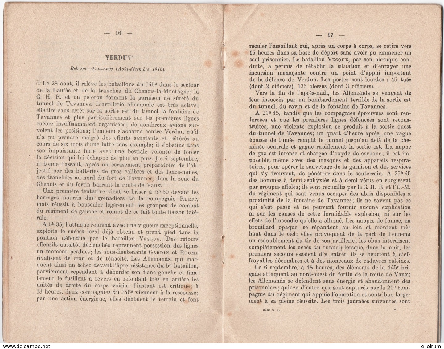 MILITARIA. LIVRET. HISTORIQUE Du 356ème REGIMENT D'INFANTERIE PENDANT La GUERRE De 14-18. - Français