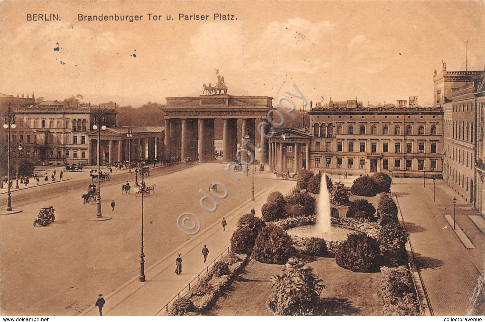 Cartolina Berlin Brandenburger Tor U. Pariser Platz 1912 - Non Classificati