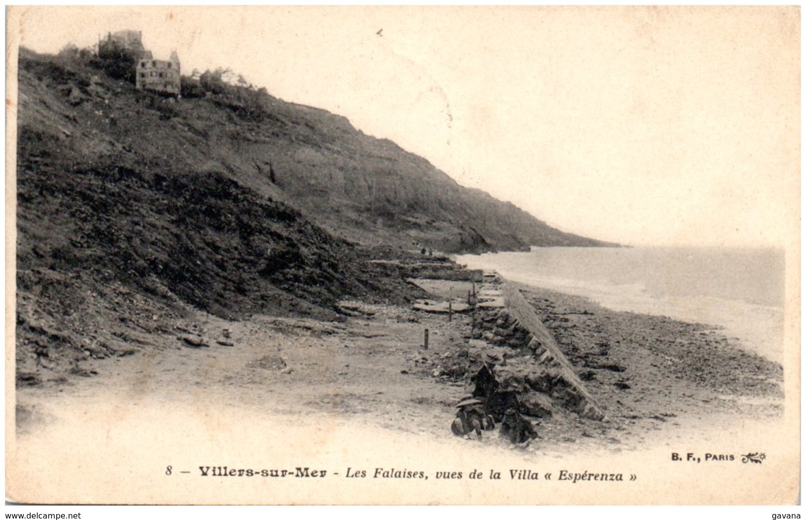 14 VILLERS-sur-MER - Les Falaises Vues De La Villa "Espérenza" - Villers Sur Mer