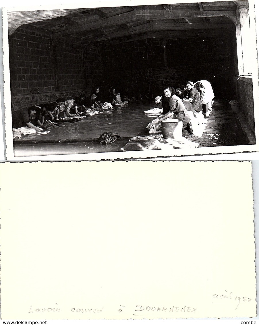 PHOTO 132 X 84. DOUARNENEZ LAVOIR COUVERT AVRIL 1952 - Autres & Non Classés